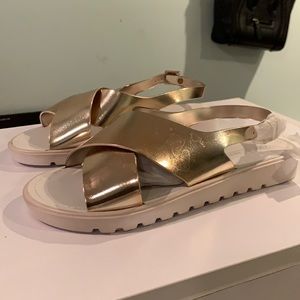ASOS Flatform Cross Strap Sandals